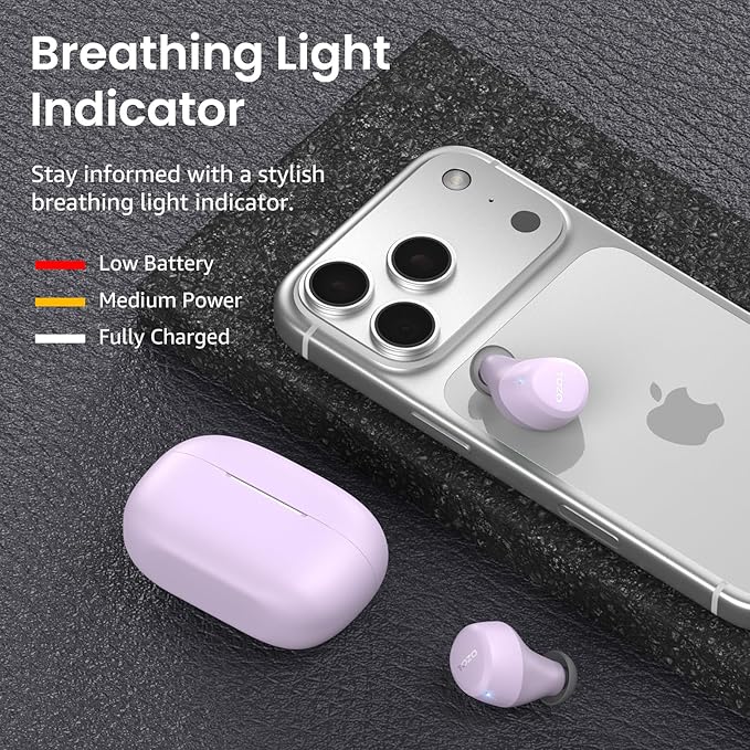 TOZO A1 Wireless Earbuds Bluetooth 5.3 Light Weight in Ear Headphones | IPX5 Waterproof, 2 Mics for AI Calls, Immersive Premium Sound Bass Ear buds with Charging Case, 32 Presets EQ via TOZO App - Image 6