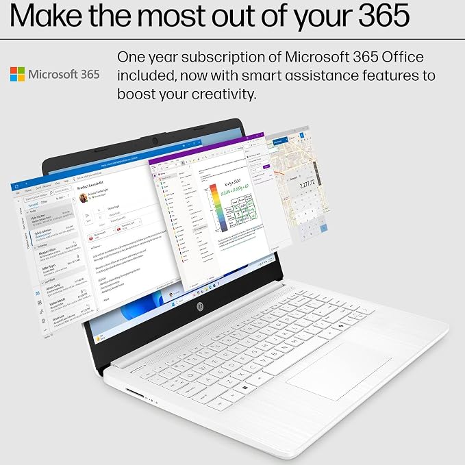 HP Essential 2026 Laptop, Office 365, Copilot AI, 8GB RAM, Intel Processor | Windows 11 Home S, WiFi 6 & Bluetooth, Camera, Fast Charge, Longtime battery life, Portable Design for Office & Student - Image 3