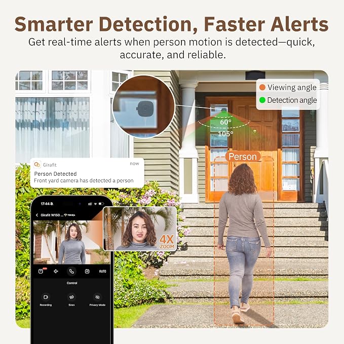 Girafit 3MP 2K Window Camera, 2.4GHz&5GHz WiFi Indoor Cameras - Image 7
