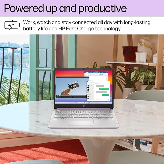 HP 14" Laptop Computer for 2026 Student Business Productivity, MS Office & Win 11 Pro, Copilot AI, Intel 4-Core CPU, 4GB DDR5 RAM, 628GB Storage (128GB UFS+500GB Ext), Wi-Fi 6, HubxcelAddon, Lavender - Image 8