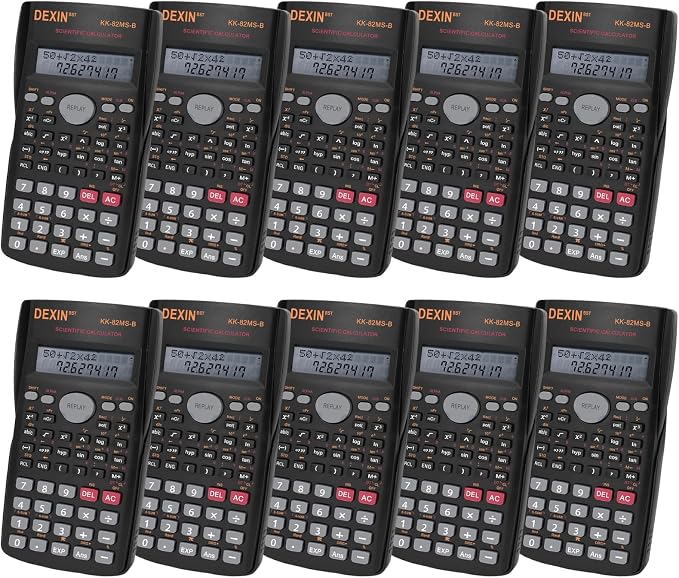 10 Pack Engineering Scientific Calculators, 2-Line Display Function Calculator by Riccioney