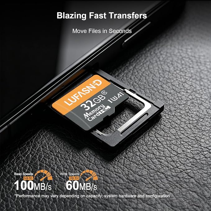 2-Pack 32GB Micro SD Card with Adapter, High Speed U3 C10 V30 SDXC Memory Card - Image 2