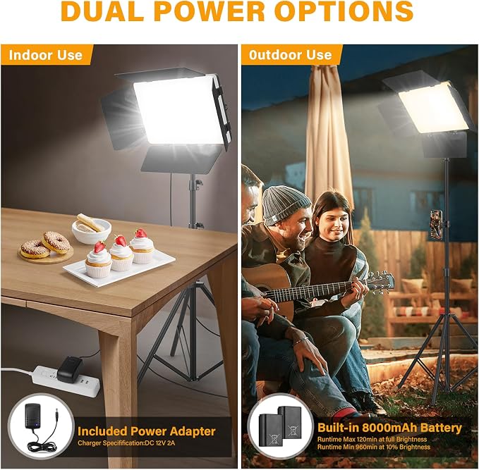 Unicucp 2 Pack Led Video Light Panel Light - Image 3