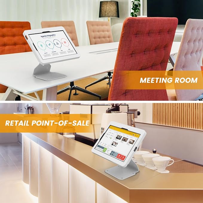 Heavy Duty iPad POS Stand for Desk, All Metal - Image 2