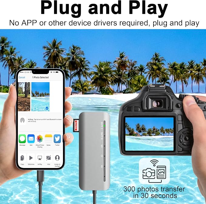 Memory Stick Pro Duo Card Reader, 7 in1 Memory Stick Pro Duo Adapter USB C - Image 3