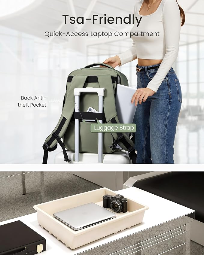 LOVEVOOK 40L Travel Backpack for Women, Airline Approved Carry On Luggage - Image 6