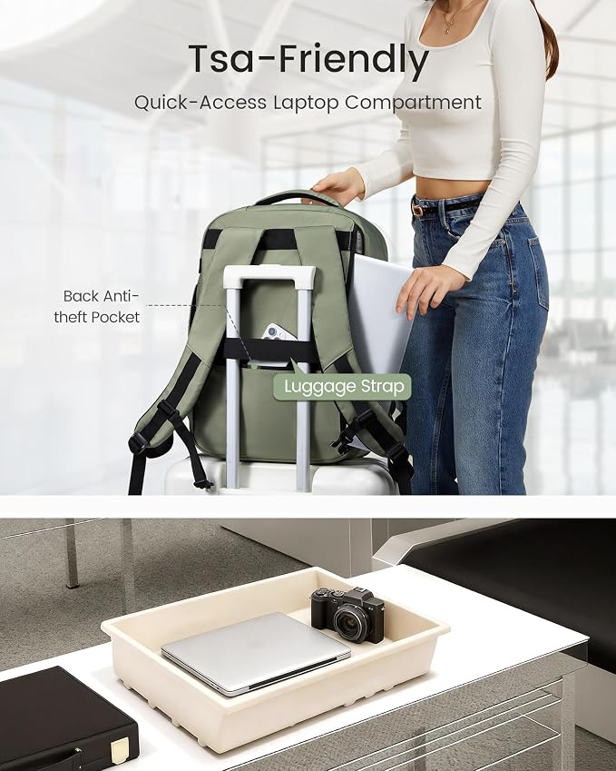 LOVEVOOK 40L Travel Backpack for Women Men, Airline Approved Carry On Luggage - Image 6