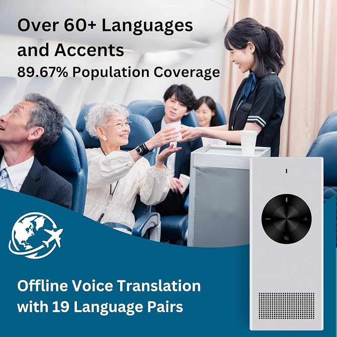 Enence PRO Language Translator Device, Real-Time Voice Translation, Instant - Image 8