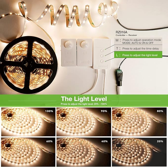 RAYZEEK Wireless Motion Activated LED Strip Lights, 19.7FT LED Strip Lights - Image 5