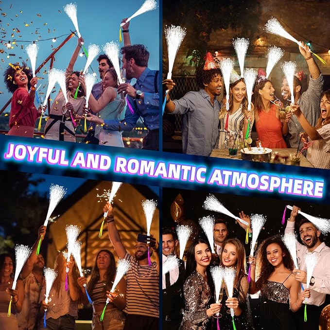 150 PCS White Fiber Optic Sticks, Glow Wands & Light Up Wands - Image 6