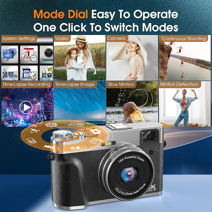 4K Digital Camera for Photography Autofocus, 48MP Vlogging Camera - Image 4