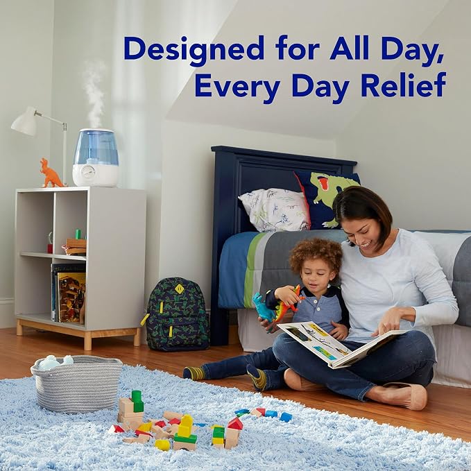 Vicks Filter-Free Ultrasonic Humidifier, Recommended by Pediatricians, 1.2 Gal Ultrasonic Cool Mist Humidifiers for Bedrooms & Kids Rooms, Works with Vicks VapoPads - Image 4