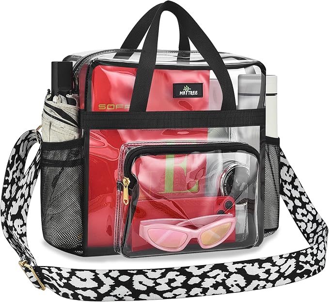 MAY TREE Clear Bag for Stadium Events, Transparent Bag for Concert Sports Gym by MAYTREE