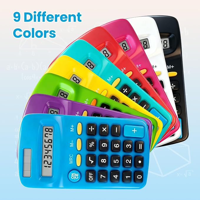 18 Pack Small Calculator Bulk: 8 Digit Hand Held Basic Calculator Solar Battery - Image 3