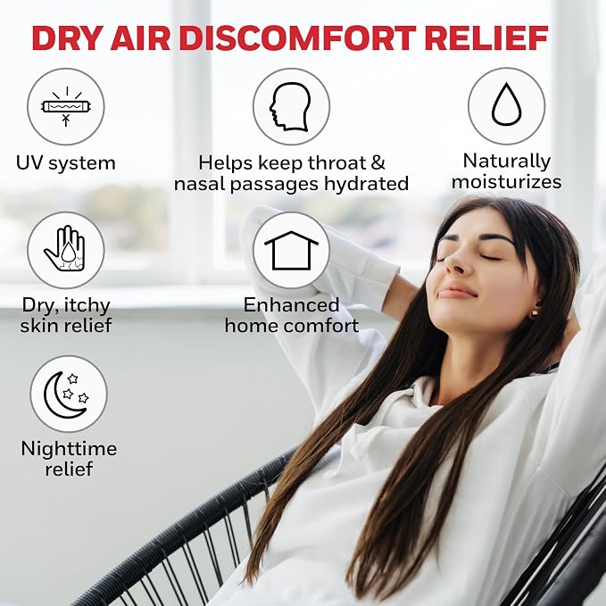 Honeywell Cool Moisture Humidifier For Bedroom, Medium Rooms, 1.1 Gallon, Invisible Moisture Humidifier for Baby, Kids, Quiet, Easy to Clean, UV Technology, Black, HCM350B - Image 5
