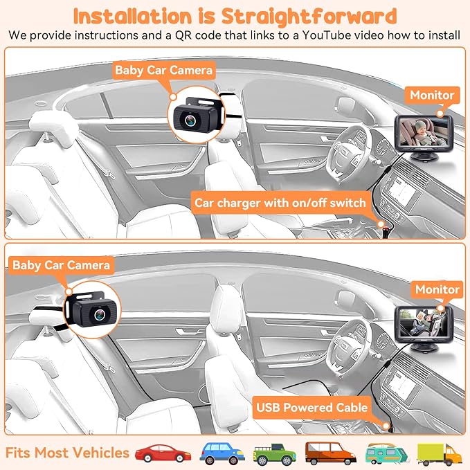 Rohent Baby Camera for Car 2 Pack - Image 6