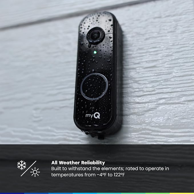 Chamberlain myQ Video Doorbell | 2K Camera, Battery/Wired, Color Night Vision - Image 8