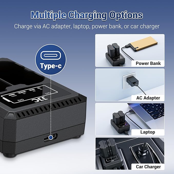 JJC NP-FW50 Battery Charger USB Dual Slot - Image 5