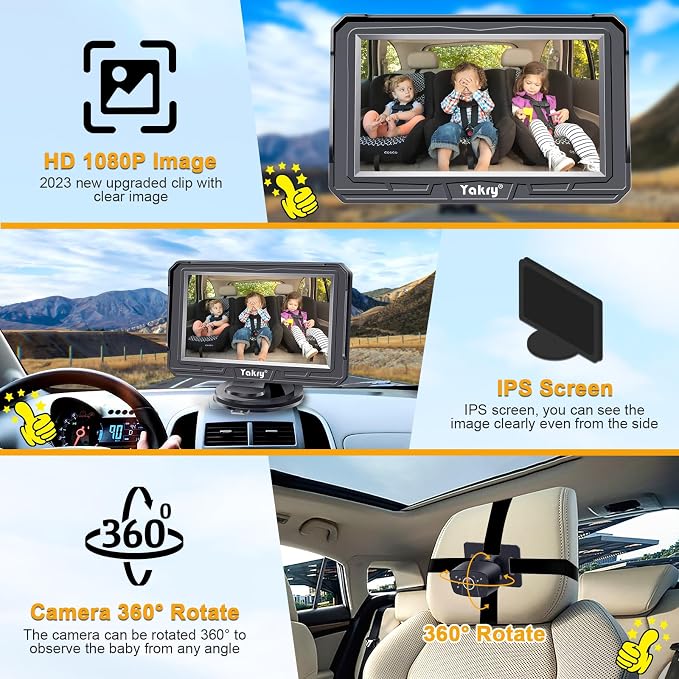 Yakry Baby Car Camera for Backseat - Image 5