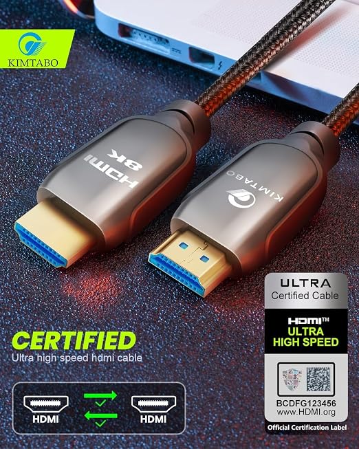 Certified HDMI 2.1 Cable 3ft, Ultra High Speed HDMI Cable, 4K HD 120Hz 144Hz 2K - Image 2