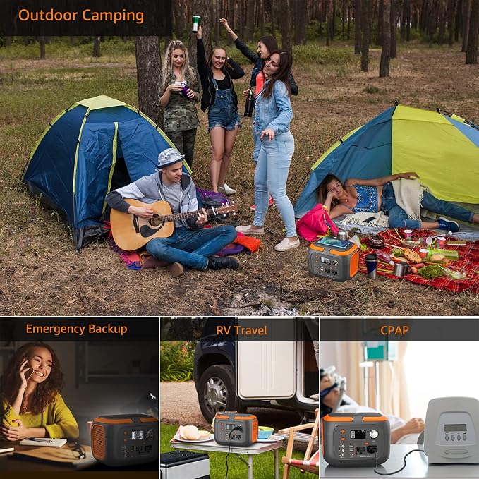 SinKeu 300W Portable Power Station, 260Wh/70400mAh Outdoor Solar Generator, Mobile Lithium Battery Pack, 110V Outlet Solar Power Banks, Camping Power Supply for Laptop, Hurricane Supplies - Image 3