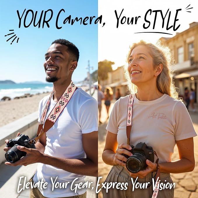 Art Tribute Camera Strap For Photographers Padded Universal Fit Neck Shoulder & - Image 2