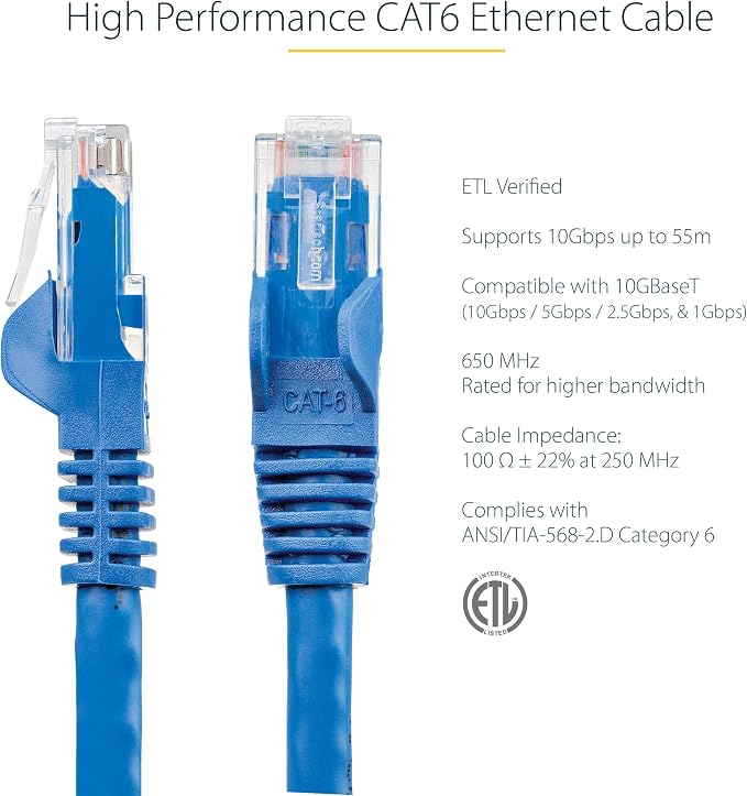 StarTech 2ft CAT6 Ethernet Cable - Image 2