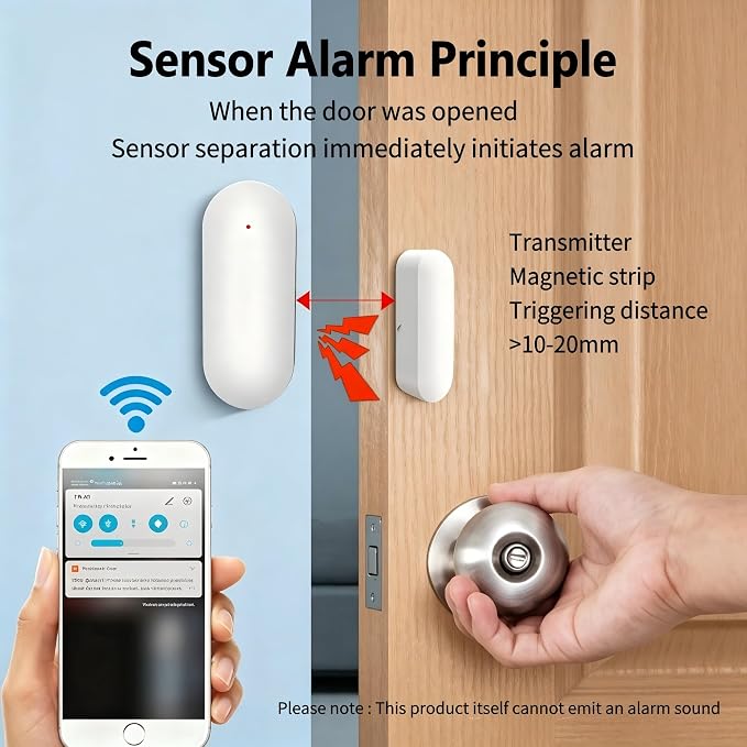 Smart Zigbee Door and Window Sensor – Wireless Magnetic Contact Sensor - Image 3