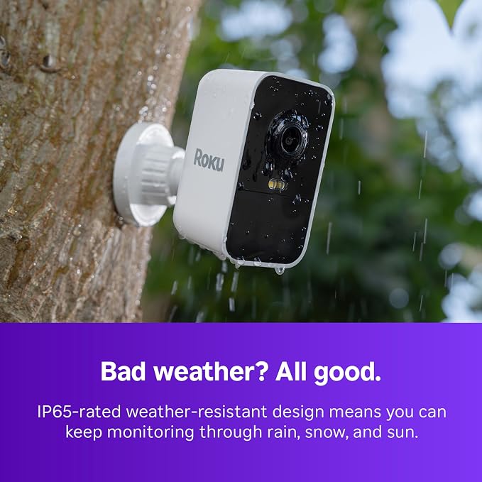 Roku Wireless Battery Security Camera 2025, Indoor/Outdoor Weather‑Resistant - Image 5