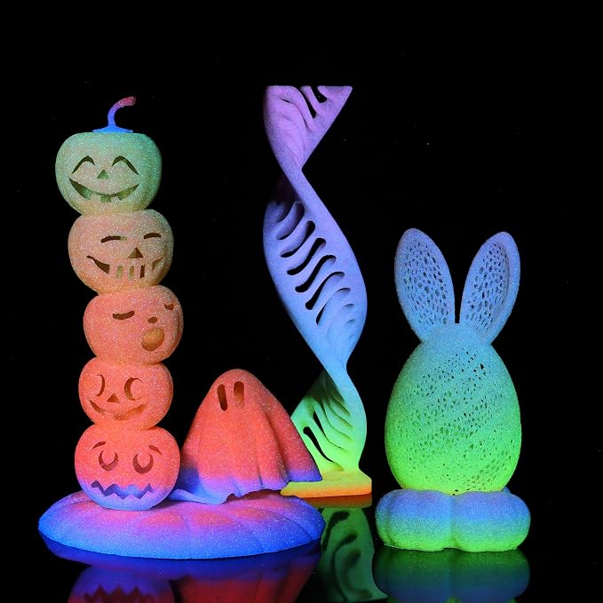 LOVOON 3D Printer Filament Luminous Glow Rainbow PLA, Magic irradiative 3D PLA - Image 2