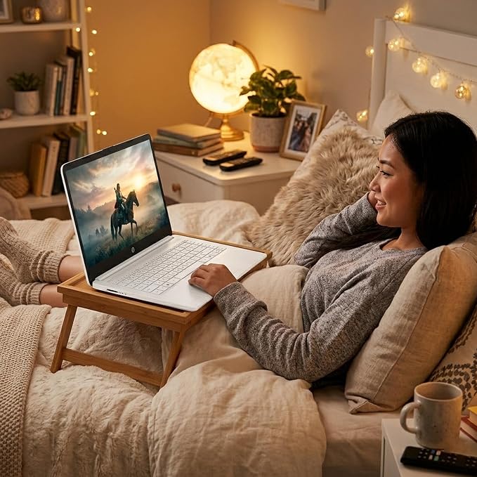 HP 14" Laptop · Microsoft 365 Included · 576GB Storage (64GB + 512GB SD) · 4GB RAM · HD Display · 12-Hour Battery · WiFi · Bluetooth · Windows 11 White - Image 9
