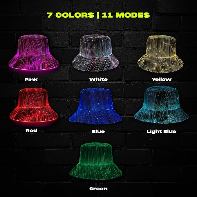 GloFX Bucket Hat – LED Light Up Rave Hat - Image 4