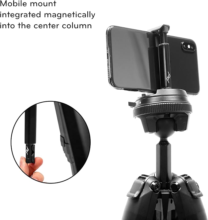 Peak Design Travel Tripod, Carbon Fiber, Compact Design, Quick Setup and - Image 8