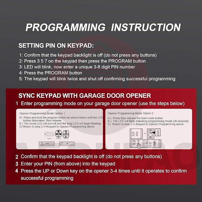 ASONPAO GK-R G3T-R for Genie Garage Door Opener Keypad Remote, Replacement for - Image 8
