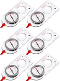 Gejoy 6 Pcs Orienteering Compass Bulk Portable Survival Compass Scout Learning by Unknown