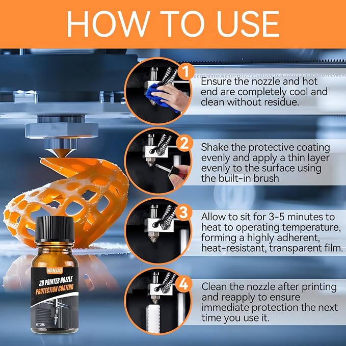 20ml 3D Printer Nozzle Protection Coating, 3D Printer Nozzle Cleaner High - Image 6
