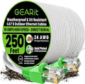 GEARit RJ45 Cat-6 Ethernet Patch Cable, 10Gpbs Transfer Speed, Copper Clad by GEARit