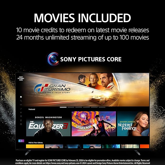 Sony 65 Inch BRAVIA 9 Mini LED QLED 4K HDR Smart Google TV (K-65XR90) | Dolby Vision/Atmos, PS5 Features, XR Backlight Master Drive, X-Wide Angle, X-Anti Reflection, 4K movie credits included - Image 5