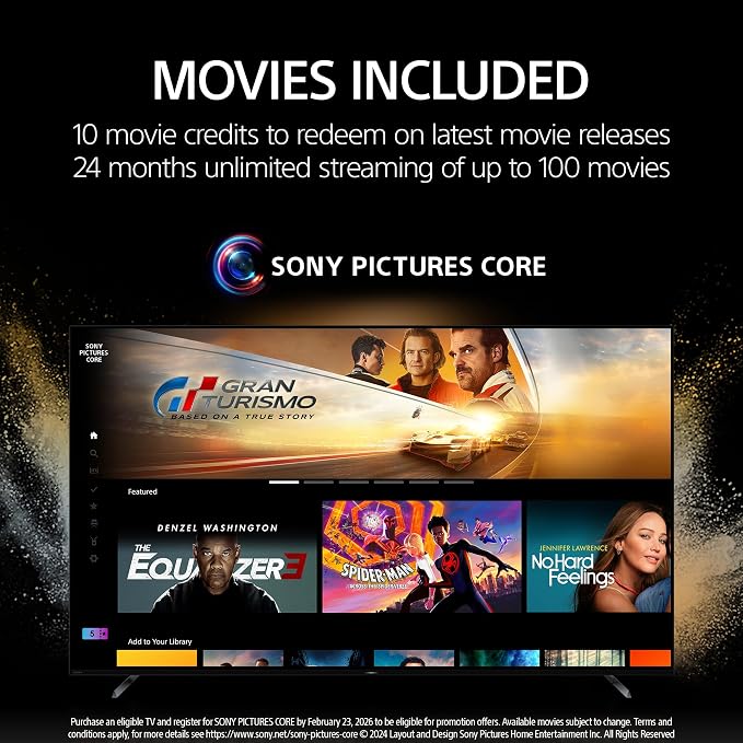 Sony 85 Inch BRAVIA 9 Mini LED QLED 4K HDR Smart Google TV (K-85XR90) | Dolby Vision/Atmos, PS5 Features, XR Backlight Master Drive, X-Wide Angle, X-Anti Reflection, 4K movie credits included - Image 5