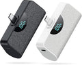 [2-Pack] Mini Portable Charger 5200mAh Power Bank,3A PD USB C Cell Phone Portable Power, LCD Display Battery Pack Compatible with iPhone 17/17 Air/16/16 pro/15/15 pro Max/Android/Samsung/Moto/LG etc by Swyop