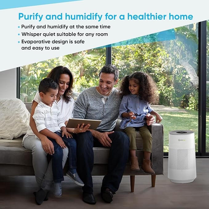 Air Purifier and Humidifier Combo All in One for Bedroom - Quiet 2 in 1 Smart Air Humidifier and Purifier for Home - Use Year-round for up to 1100 sq ft - InvisiClean AquaNova - Image 9