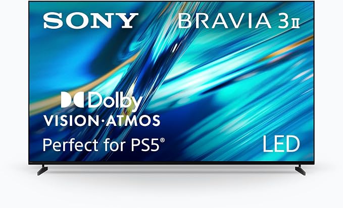 Sony 100 Inch BRAVIA 3 II LED 4K HDR Smart Google TV with Gemini K100XR30M2 | XR Processor with AI Technology, Dolby Vision/Atmos, 120Hz Refresh Rate, 4K movie credits included, 4xHDMI 2.1, PS5 Features by Unknown