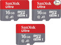 SanDisk 16GB 3-Pack Ultra microSDHC UHS-I Memory Card by Sandisk