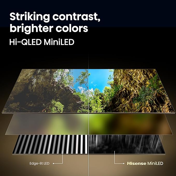 Hisense 85" E7 Cinema Series Hi-QLED Mini-LED 4K UHD Smart Fire TV (85E7SF, 2026 NEW) - Native 144Hz, AI Picture, Dolby Vision IQ · Atmos, FALD, HDR10+ Adaptive, MEMC, Alexa+ - Image 5