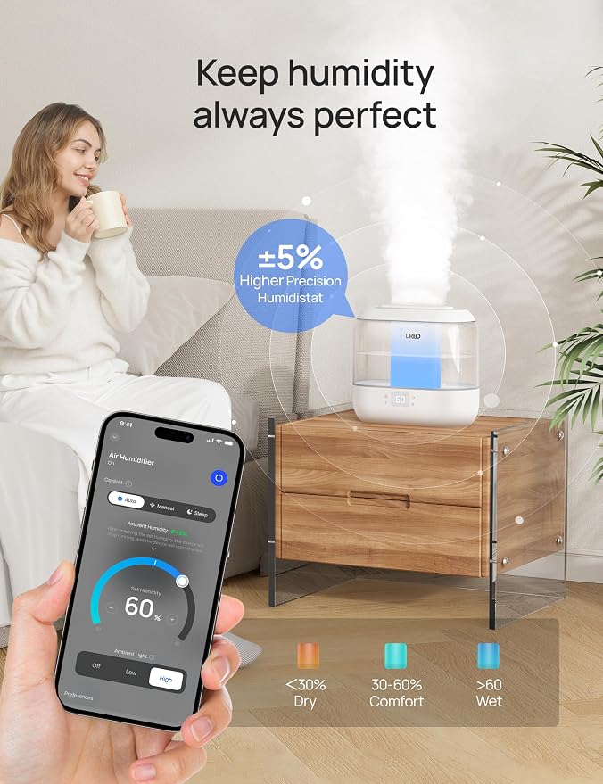 Dreo Smart Humidifier & Humidifiers for Bedroom - Image 3