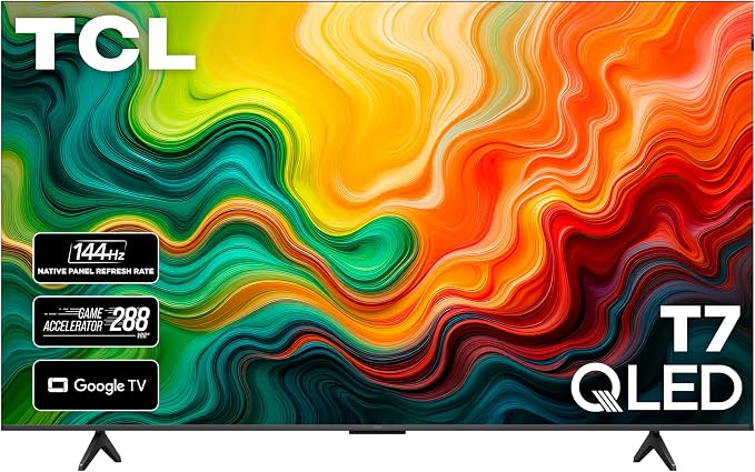 TCL 65" T7 4K QLED Google TV with 144Hz Gaming (65T7) | Smooth Motion for Sports & Gaming by TCL