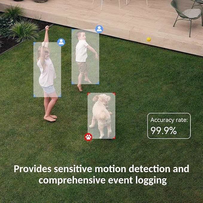 CKK 2K Security Camera Outdoor Corded Power, 3MP PTZ WiFi Home Security Camera - Image 6