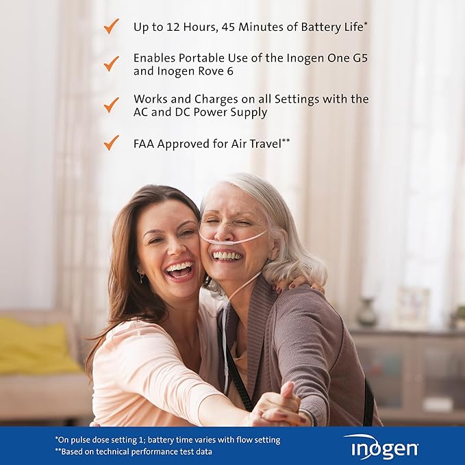 Inogen Extended (16-cell) Battery - for the Inogen One G5/Inogen Rove 6 - Up to 12 hours, 45 minutes of battery life on setting 1-2.18 lbs. - Image 5