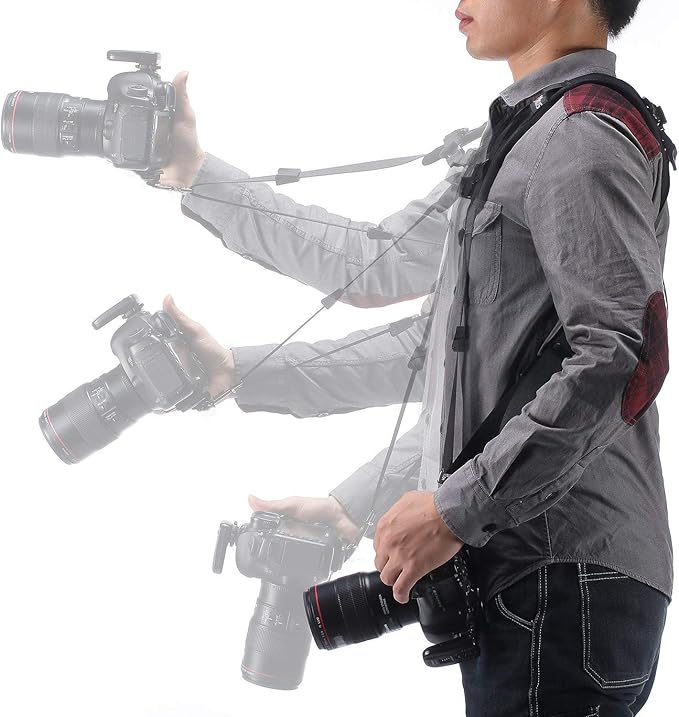 ztowoto Camera Shoulder Double Strap Harness Quick Release Adjustable Dual - Image 4