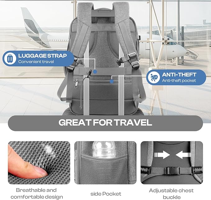 Travel Laptop Backpack, Extra Large 40L-50L Backpack, Laptop Backpack - Image 7